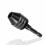 Bestgle Mandrino Autoserrante 1/4'0,3-6,5mm esagonale con gambo da 6 mm punta convertitore di Chuck con codolo esagonale per adattatore trapano avvitatore elettrico