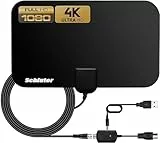 OITTIRA, Antenna TV Interna HDTV Digitale 250+ Miglia Amplificata con Amplificatore di Segnale Support 4K HD/VHF/UHF per Home Smart Televisione/Radio