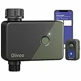 Centralina Irrigazione WiFi, Diivoo Timer Irrigazione Automatico con 6 Programmi d'irrigazione e Ritardo Pioggia,Temporizzatore Irrigazione compatibile con Alexa per Giardino, Prato e Piscina