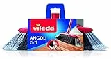 Vileda Scopa 2 in 1 Angoli, per Interni, con Due Tipi di Fibre, per Angoli, Fibre in PET Riciclato, 14 x 37 x 5.5 cm, 299 g