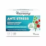 VITARMONYL - ANTI STRESS - Integratore alimentare per il benessere mentale e il sistema nervoso - A base di magnesio, melissa e papavero - 20 capsule - 18,8 g
