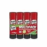 Pritt Penna adesiva, colla sicura e adatta ai bambini per arte e artigianato, colla potente per articoli scolastici e per ufficio, 4x 22 g Pen Pritt