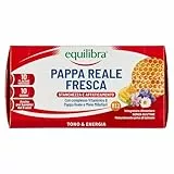Equilibra Integratori Alimentari, Pappa Reale Fresca, Integratore con Vitamine del Gruppo B, Arricchito con Miele Millefiori, Adatto Anche ai Bambini Sopra i 6 Anni, 10 Flaconcini Pronti da Bere