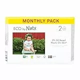 Eco by Naty Pannolini per bambini - Pannolini ecologici a base vegetale, ottimi per la pelle sensibile del bambino e aiutano a evitare le perdite (Taglia 2, 132 unità)