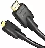 Amazon Basics - Cavo ad alta velocità micro HDMI su HDMI, standard più recente,1,83 metri