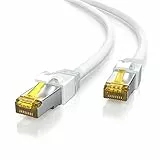 Primewire 30m Cavo di Rete di Alta qualitá - Cat.7 Ethernet Gigabit LAN RJ45-10 100 1000 Mbit s - Cavo Patch - SFTP - Compatibile con Cat.5 Cat.5e Cat.6 - Bianco da 30 Metri