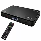 Decoder Ricevitore Digitale Satellitare HDMI Certificato Tivusat HD WWIO UNICO PRO DVB-S2 Con Card Inclusa, Telecomando 2 in 1 e Registratore PVR Nero