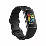 Fitbit Charge 5 Tracker di attività, Con 6 mesi di abbonamento Premium inclusi, fino a 7 giorni di autonomia e Punteggio di prontezza giornaliera, Nero/Grafite