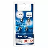 Bosch C5W Pure Light lampadine auto, 12 V 5 W SV8, 5-8 35 mm, lampadine x2