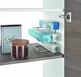 Metaltex Organizer Porta Rotoli da Cucina, Grigio Metallizzato, 12x14x15 cm