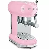 Smeg, Macchina da Caffè Espresso Manuale ECF01PKEU, Cappuccino System, Thermoblock, Alloggiamento Tazze Grandi e Funzione Caffè Doppio, Serbatoio Acqua da 1 L, Dimensioni Compatte, 1350W, Rosa