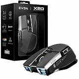 EVGA X20 Mouse da Gioco, Wireless, Grigio, Personalizzabile, 16.000 DPI, 5 Profili, 10 Pulsanti, Ergonomico, 903-T1-20GR-K3