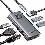 ORICO Docking Station, 6 in 1 USB C Dock con HDMI 4K, alimentazione 100W, Ethernet 2,5 Gigabit, adattatore multi-porta USB-A per MacBook Air, MacBook Pro, XPS e altro ancora