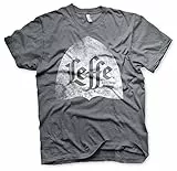 Leffe Licenza Ufficiale Distressed Alcove Logo Uomo Maglietta (Dark-Heather), Small