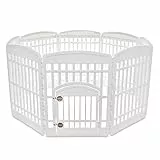 Iris Ohyama Parco per cani, Gabbia per cani, Canile per cani, Casa per cani con 8 pannelli, L159,1 x P159,1 x H87,5 cm, CI-908, Beige