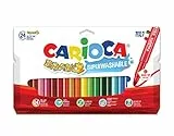 Carioca 42763 - Bravo Confezione 24 Pennarelli, Punta Maxi, 6 mm