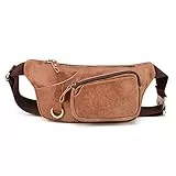 BAIGIO Marsupio in Pelle Vintage da Uomo Borsa a tracolla Borsello Zainetto monospalla con Tasche de Moda per Shopping, Appuntamenti, Lavoro, Feste, Affari (Marrone)