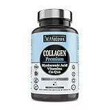 Vittalogy Collagen Premium, Integratore Naturale Idrolizzato Collagene Marino Acido Ialuronico, Il Magnesio, Il Coenzima Q10 E Vitamine A, B12, C E D, 120 Capsule,