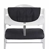 Hauck Cuscino Seggiolone Highchair Pad Deluxe - Cuscino da Seduta per Seggioloni in Legno Hauck Alpha+ e Beta+ - Facile da Fissare e da Lavare - Imbottitura Soffice - Grigio Scuro