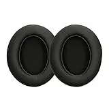 kwmobile 2x Cuscinetto Cuffie Compatibile con DOQAUS Pad - Cuscinetti Ricambio Cuffie Over Ear Simil Pelle - nero