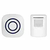 Sensore campanello porta, set campanello radio portatile, rilevatore di passaggio radio rilevatore di movimento 300 metri campanello negozio (1 x ricevitore + 1 x emettitore)