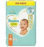 Pampers Pannolini per bambini, taglia 3 (6 – 10 kg) Premium Protection, Midi, 68 pezzi, BIG PACK, ottimo comfort e protezione per le pelli sensibili