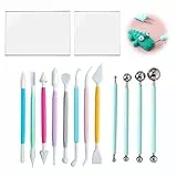 14 Strumenti per Fondente Scultura,Strumenti per Modellare Torte Pasta di Zucchero,Cake Modelling Decorating Tool,Utensili da Modellare a Sfera,Set di Strumenti di Decorazione e Modellamento Torta