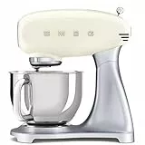 Smeg SMF02SVUK/PBUK/PGEU SMF02CREU - Robot da cucina 4,8 l, in acciaio 18/10, 4,8 litri, colore: Bianco
