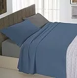 Italian Bed Linen Completo Letto Natural Color, 100% Cotone, Avio/Fumo, Singolo
