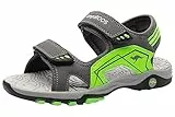 KangaROOS K-Everest, Sandali Unisex-Adulto, Steel Grey/Neon Lime, 35 EU