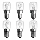 Lampadina a Incandescenza E14 25W Dimmerabile, 120LM Bianca Calda 2300K, T22 Lampadina Forno 25W 300 Gradi, Piccola Vite E14 Lampadina per Lampade di Sale, Forno, Forno a Microonde, 6 Pezzi