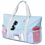 Borsa Mare Donna Rete Grande - Borse da Spiaggia Impermeabile Estive Shopper Tracolla Tote Bag per Viaggio Shopping Mare Picnic et