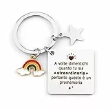 BOMEON Idee Regalo Migliore Amica, Portachiavi Amicizia, Da Fare Alla Sorella, Collega Donna Natale