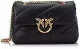Pinko Love Classic Puff Maxi Quilt 8, Borsa Donna, Z99Q Nero-Antique Gold, 18 X 8 X 13 Cm 1 Kg