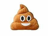 Haufi – Cuscino a forma di pupù, con Emoji Smiley, cartolina gratuita da collezione, Microfibra, Haufi Original, 28 cm