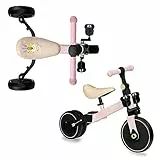 MoMi LORIS una bici multifunzionale 4in1 per le bambine e i bambini (massimo carico 25kg). I pedali sono rimovibili, l’altezza della sella regolabile
