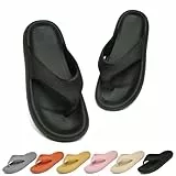 Geweo Infradito Nuvola Donna Uomo Super Morbido Ciabatte Nuvola Case Comodo Pantofole Estive Antiscivolo Ciabatte da Bagno Infradito Leggero Sandalia Nuvola Slipper Mare Piscina Unisex Nero 40-41EU