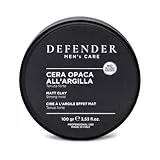Defender, Cera Opaca all'Argilla, Cera Capelli Professionale per Uomo, Tenuta Forte ad Effetto Opacizzante, Senza Siliconi e Parabeni, 100 gr