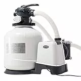 Intex 26652 Pompa A Sabbia, Flusso Acqua 12.000 L/H, Flusso Sistema 9.200 L/H, Bianco