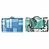 AmazonBasics Coperta da picnic con retro impermeabile, 150 x 195 cm & Coperta da picnic con retro impermeabile, 200 x 200 cm