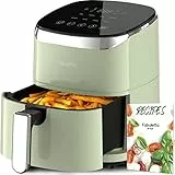 Fabuletta Friggitrice ad Aria 4L, 1680W Air Fryer Risparmio Energetico, Senza Olio con 9 Funzioni su Schermo Digitale LED, Temperatura da 65-230°C, Contiene Ricette, Rumore Basso, Senza BPA e PFOA