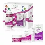 Equilibra Viso, Kit Viso Vitaminica Anti-Aging, Cofanetto con Crema Viso Anti-aging, Contro i Segni del Tempo, e Contorno Occhi Levigante, Riduce Borse e Occhiaie, Confezione Regalo