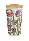 Wenko Barattolo Flowers, Barattolo Floreale per Le Scorte con Coperchio in Bambù, Conservazione Ermetica di Alimenti in Cucina, Senza Bisfenolo A, Capacità 0,95 Litri, Ø 10,5 X 18,5 Cm, Vari Colori