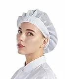 Nanxson Unisex Donna Cappellino da Chef Regolabile Maglia da Cucina con Cappello da Cucina Rete Alimentare per Capelli CF9042 (Bianco, 3)