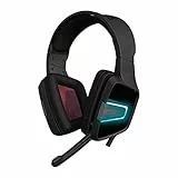Patriot Viper Gaming V370 - Cuffie da gioco per PC (driver audio da 40 mm, con audio virtuale 7.1, retroilluminazione RGB, telaio robusto e comodo cuscinetto), nero