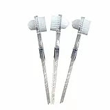 ultnice Spazzolino da denti trasparente 3pcs spazzolino da denti postizos Spazzolino da denti doppio lato spazzola di denti