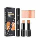 WESMAT Stick contorno 2 in 1, evidenziatore, penna correttore, testa doppia, trucco impermeabile, correttivo (02#)
