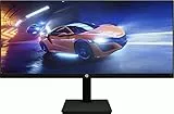 HP X34 Gaming Monitor, Schermo da 34 pollici, Pannello IPS 21:9 UWQHD 165Hz, 1 ms, Antiriflesso, 400 nits, 1000:1, AMD FreeSync, Low Blue Light, VESA 10x10 cm, HDMI 2.0, Displayport 1.4, Nero