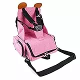 Rialzo Sedia Bambini 4in1, Borsa Passeggino - Zaino Mamma Multifunzione - Alzasedia Bambini Da Viaggio, Seggiolone Pappa Portatile, Ganci Passeggino Porta Borse, Tessuto Eco-Oxford Waterproof®