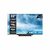 METZ Smart TV, MTD8500, 32'(80 cm), Led, HDR, Google TV, HDMI e USB, Sottile, Moderno, Nero